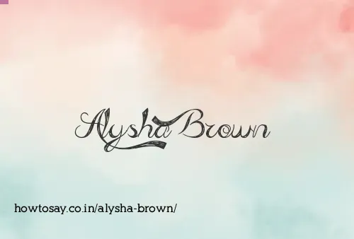 Alysha Brown