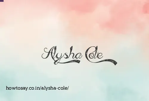 Alysha Cole