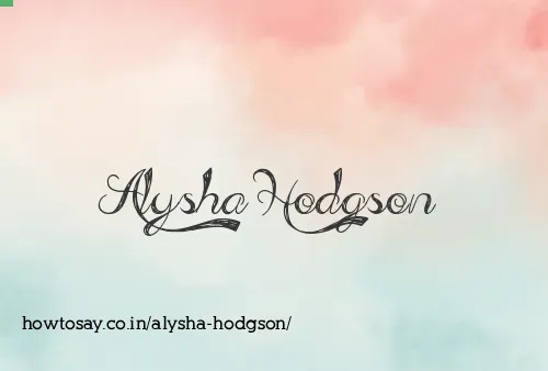 Alysha Hodgson