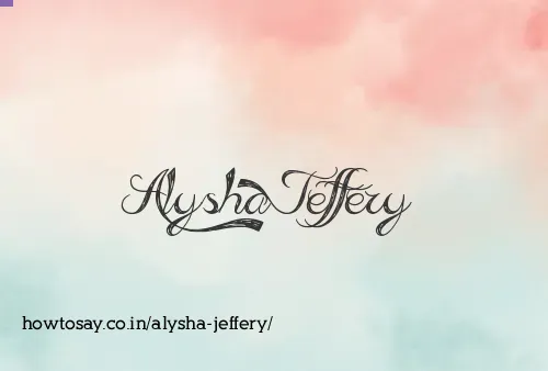 Alysha Jeffery
