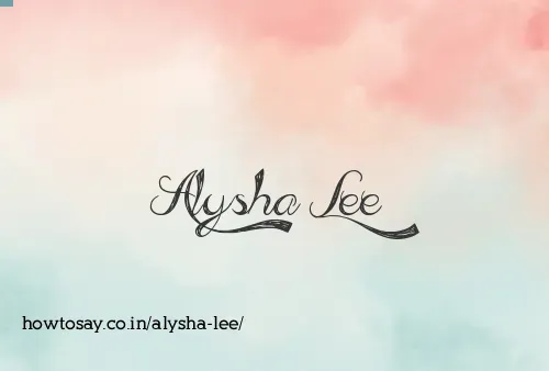 Alysha Lee
