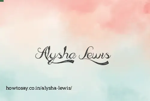 Alysha Lewis