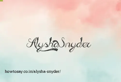 Alysha Snyder