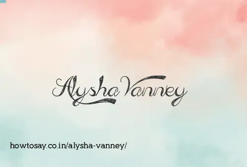 Alysha Vanney