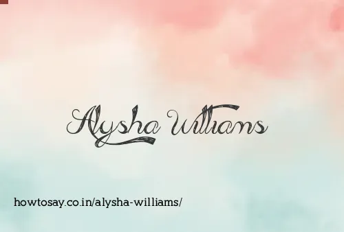 Alysha Williams