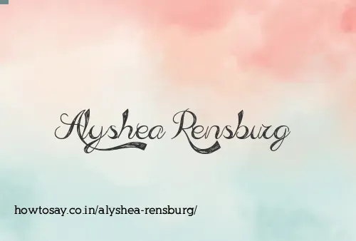 Alyshea Rensburg