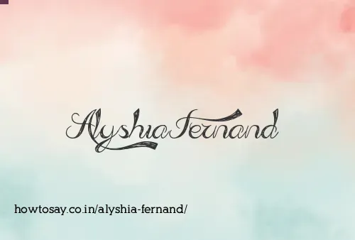 Alyshia Fernand