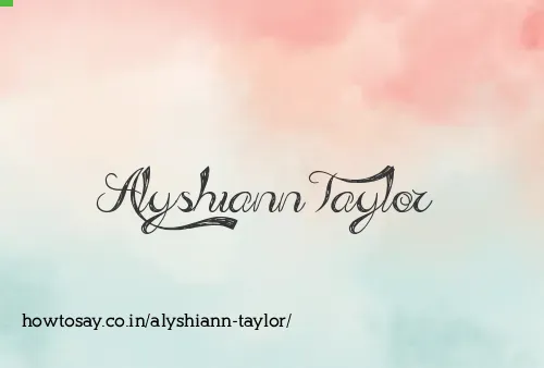 Alyshiann Taylor