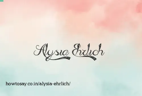 Alysia Ehrlich