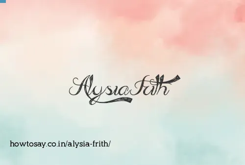 Alysia Frith