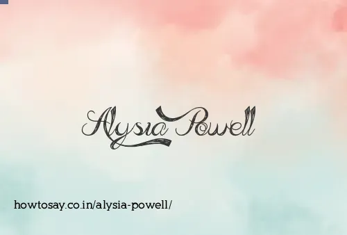 Alysia Powell