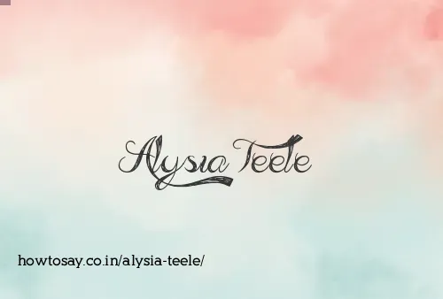 Alysia Teele