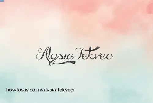Alysia Tekvec