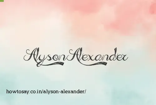 Alyson Alexander