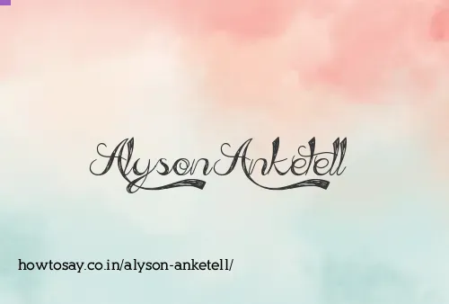 Alyson Anketell