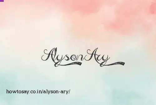 Alyson Ary