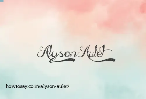 Alyson Aulet