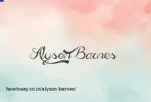 Alyson Barnes