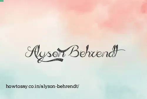 Alyson Behrendt
