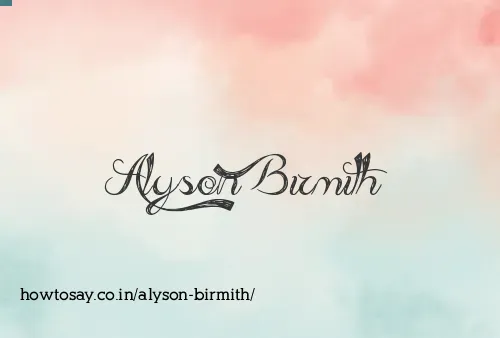 Alyson Birmith