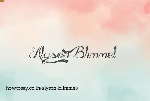 Alyson Blimmel