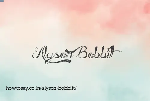 Alyson Bobbitt