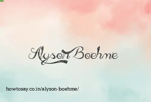 Alyson Boehme
