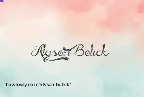 Alyson Bolick