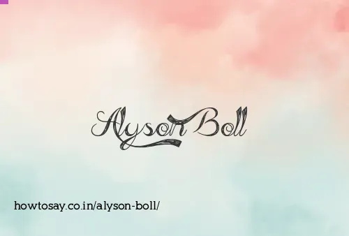 Alyson Boll