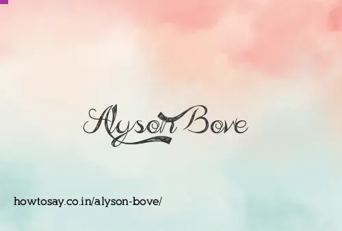 Alyson Bove