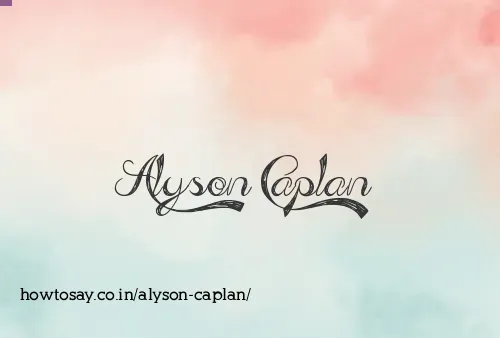 Alyson Caplan
