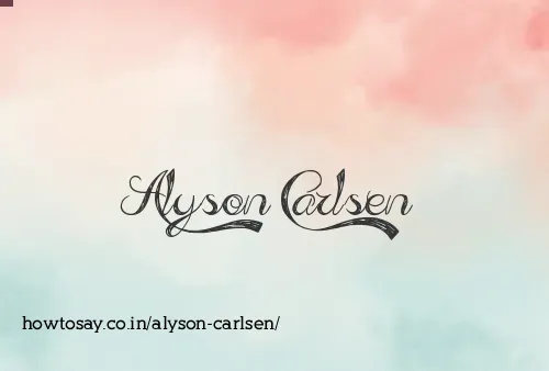 Alyson Carlsen