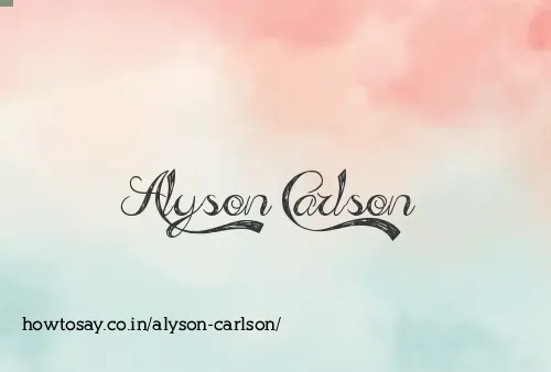 Alyson Carlson