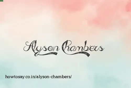 Alyson Chambers