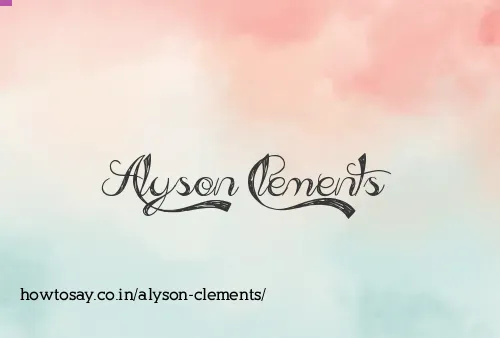 Alyson Clements