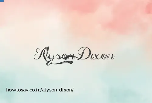 Alyson Dixon