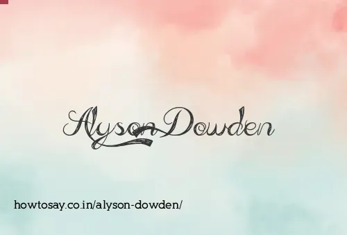 Alyson Dowden