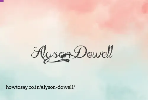 Alyson Dowell