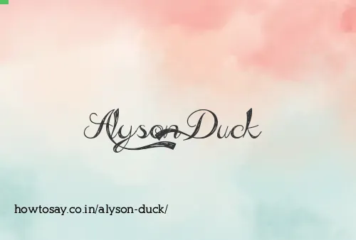 Alyson Duck