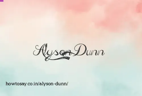 Alyson Dunn