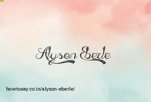 Alyson Eberle