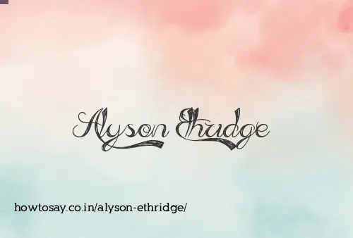Alyson Ethridge