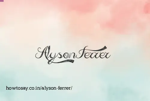Alyson Ferrer