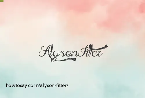 Alyson Fitter