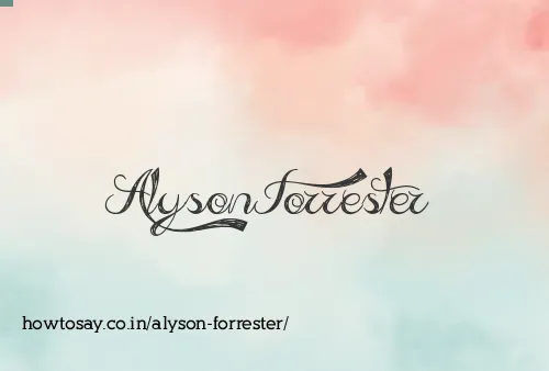 Alyson Forrester