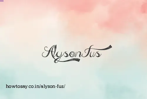 Alyson Fus