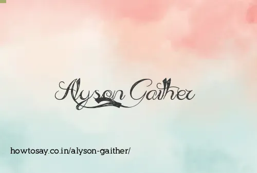 Alyson Gaither