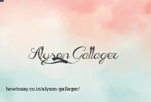 Alyson Gallager