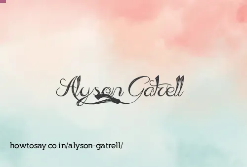 Alyson Gatrell