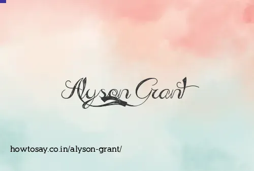 Alyson Grant